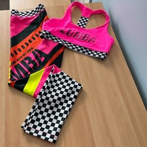 Zumba leggings and matching bra.